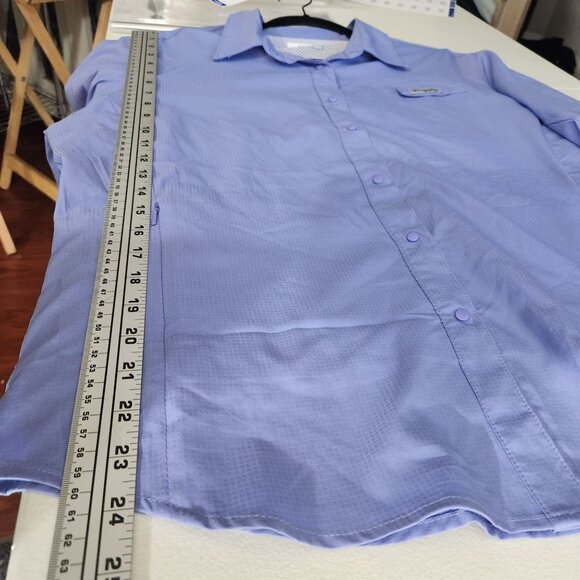 Columbia PFG Womens Omni-Shade Long Sleeve Fishing Shirt XL Light Blue - Picture 8 of 16